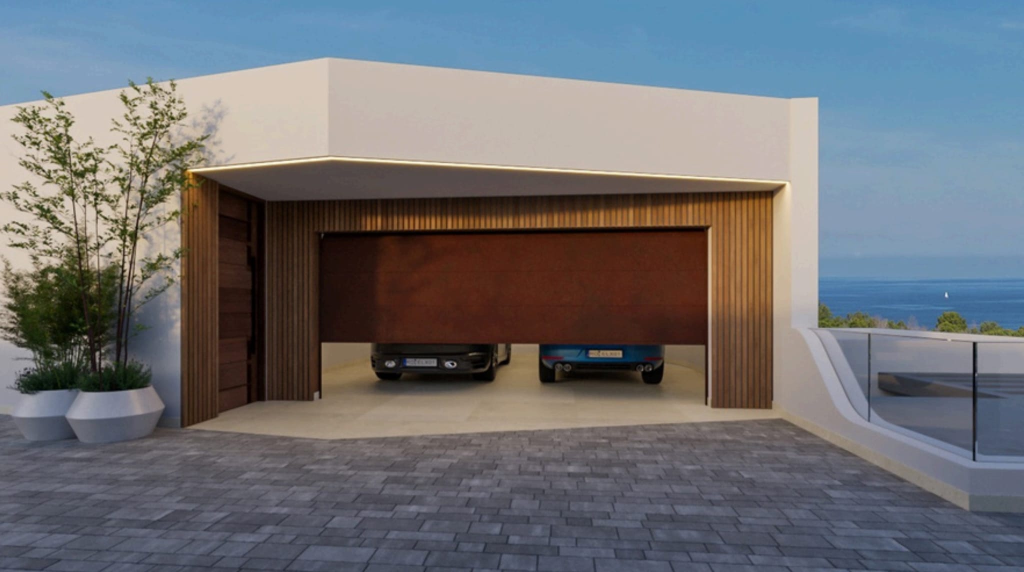 Luxury modern villa in Las Rotas, Dénia - 5 suites, indoor spa, cinema, and sea and Montgó views.