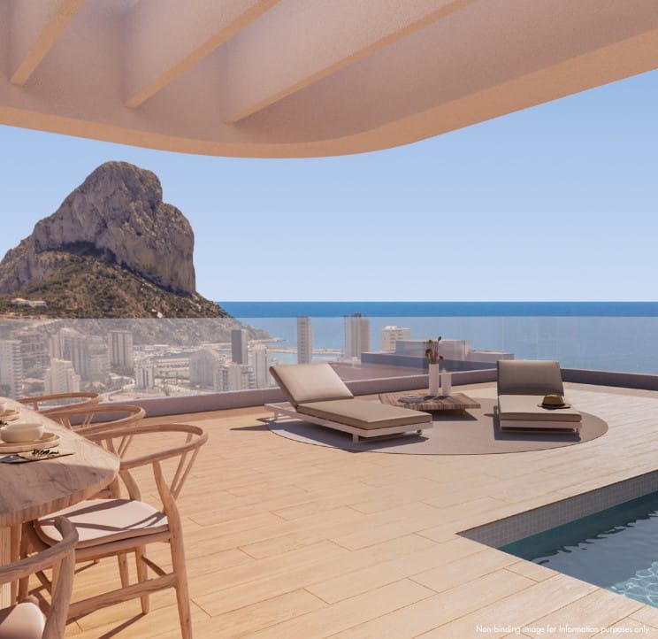Apartament z 3 sypialniami w Calpe