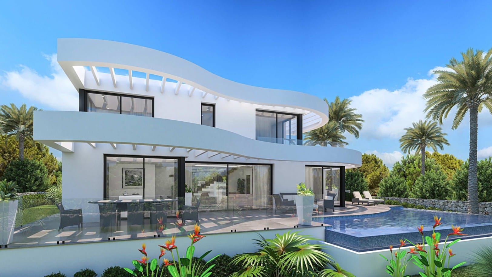 Neubauvilla mit 3 Schlafzimmern in Moraira/Teulada