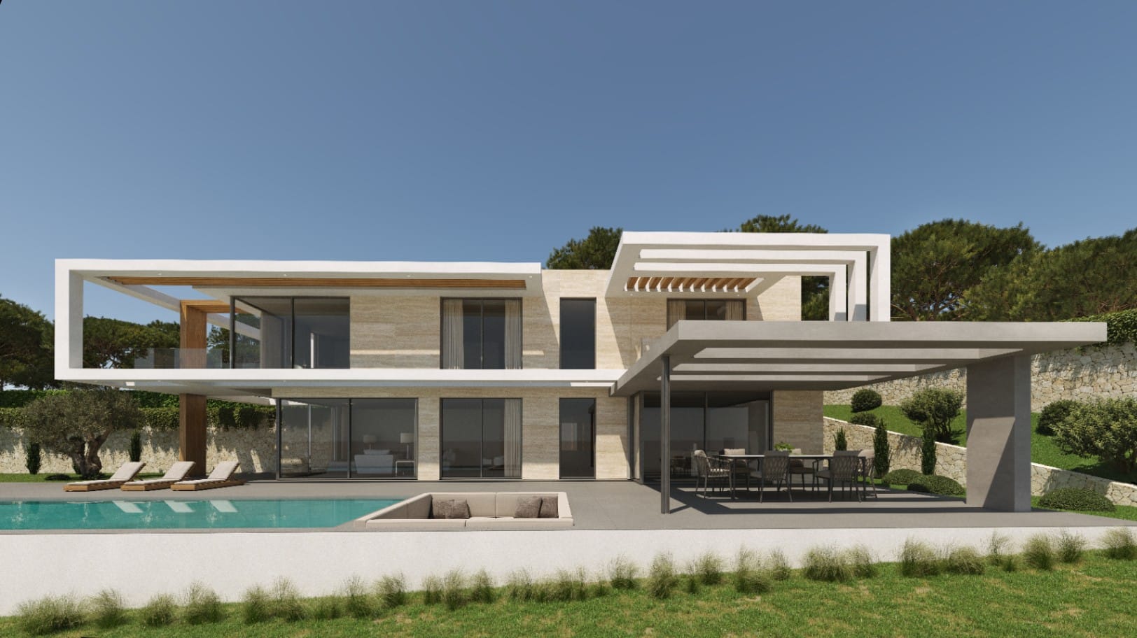 Villa moderna de obra nueva con vistas al mar y al Montgó en Monte Olimpo, Jávea