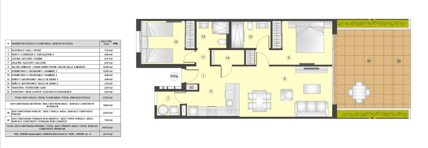 Bungalows en Planta Baja con Jardín Privado en Torrevieja