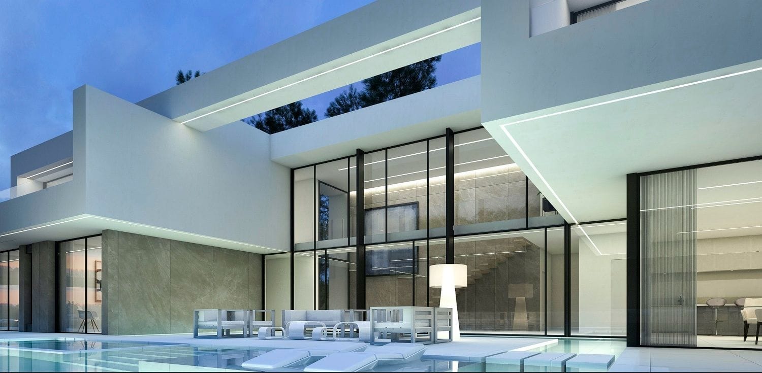 Impresionante villa para construir en Moraira con vistas panorámicas al mar.