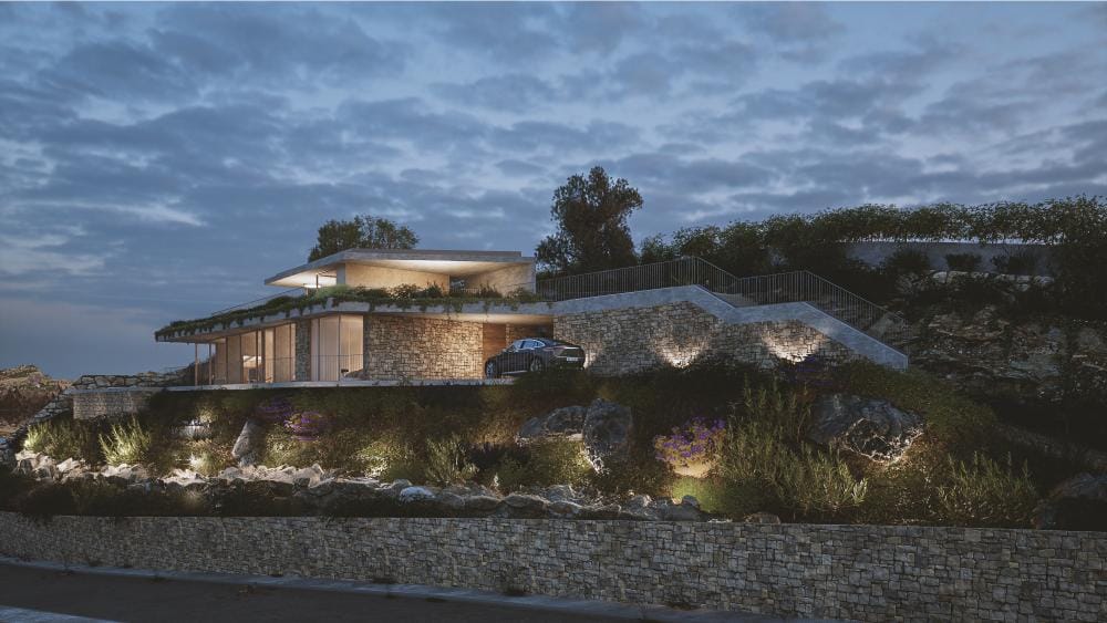 Villa de diseño contemporáneo en Dénia con vistas panorámicas al mar y al Montgó