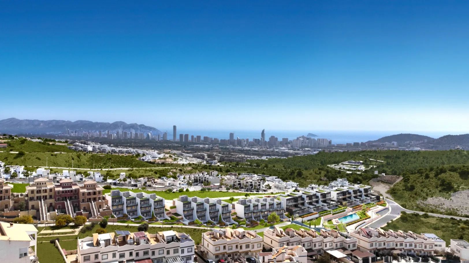 Bungalow de 3 dormitorios con vistas al mar en Benidorm