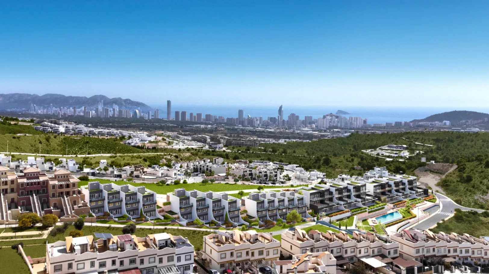 Bungalow de 3 dormitorios con vistas al mar en Benidorm