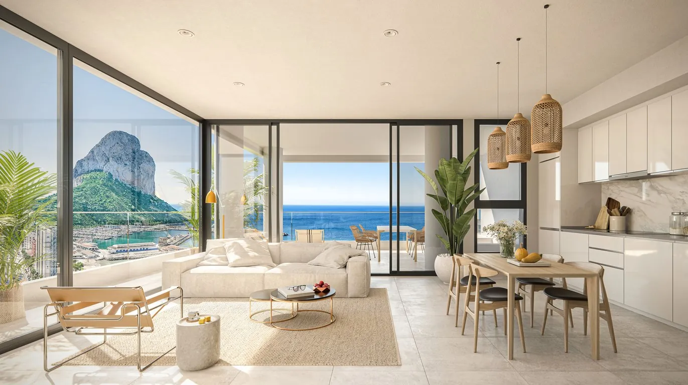 Apartamento de lujo con vistas frontales al mar en Calpe
