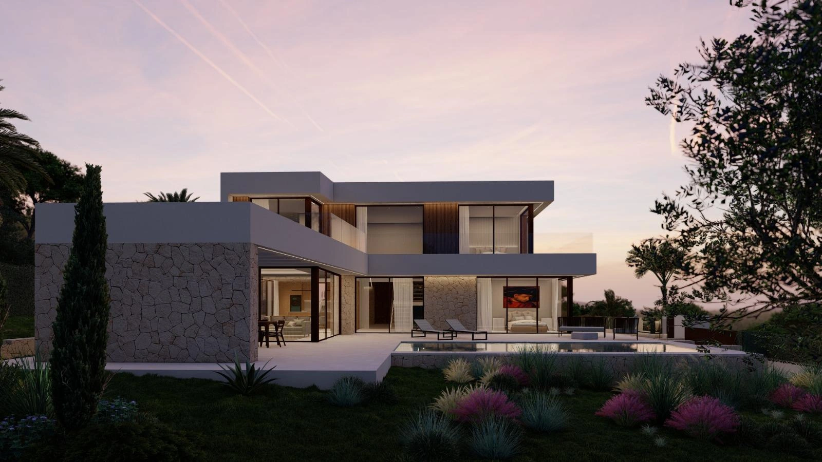 Villa en venta con piscina y vistas al mar en Jávea