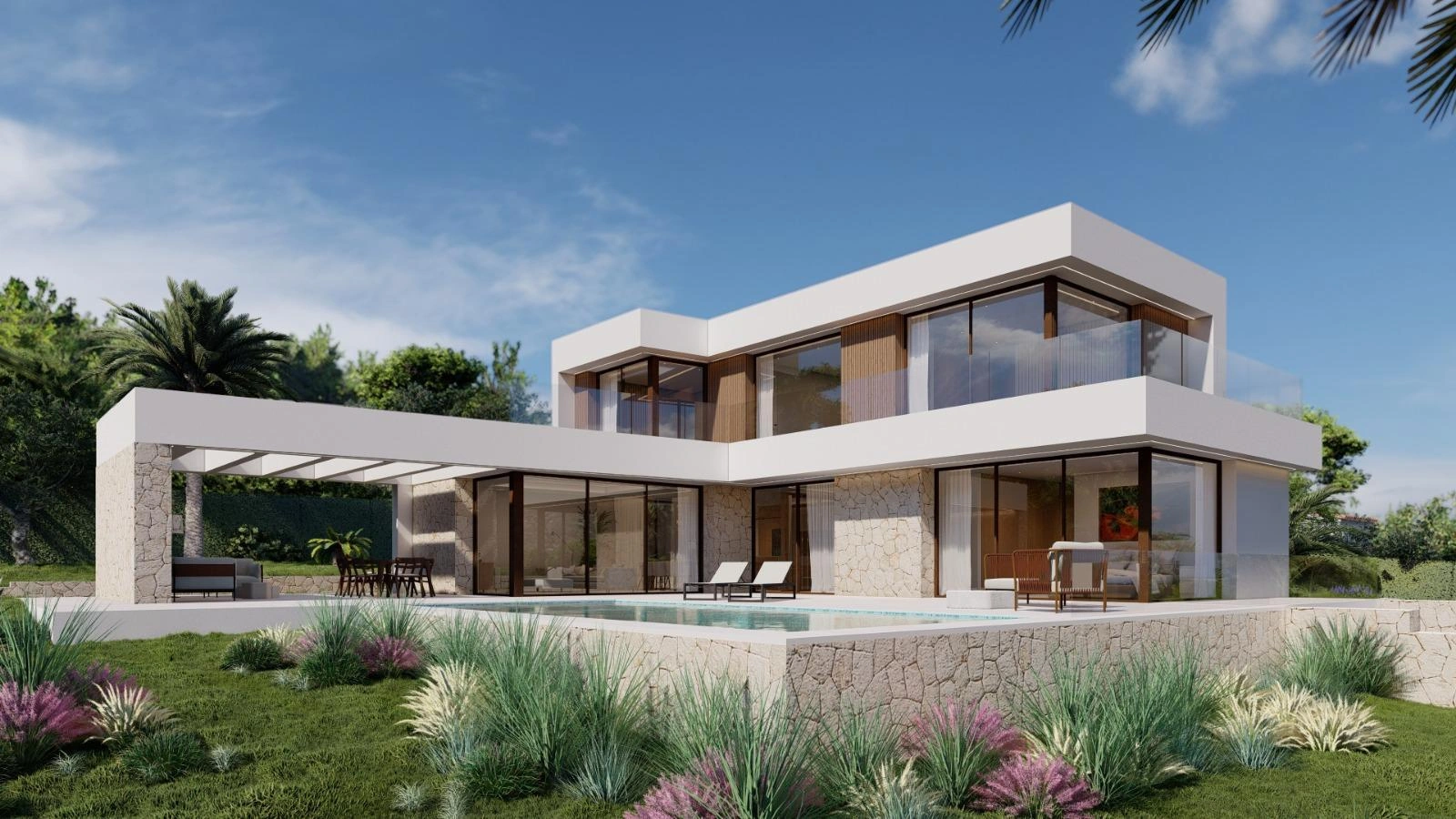 Villa en venta con piscina y vistas al mar en Jávea