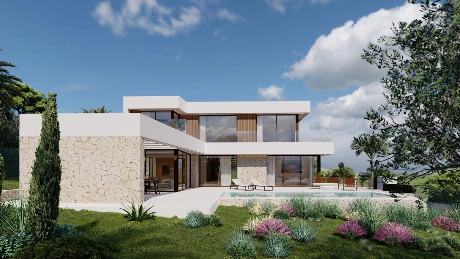 Villa en venta con piscina y vistas al mar en Jávea