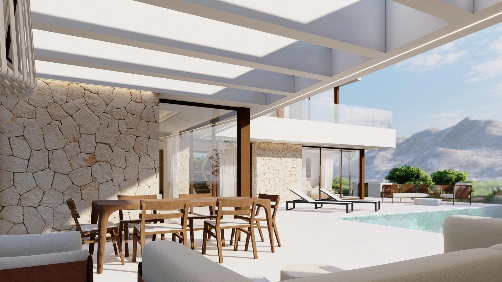 Villa en venta con piscina y vistas al mar en Jávea