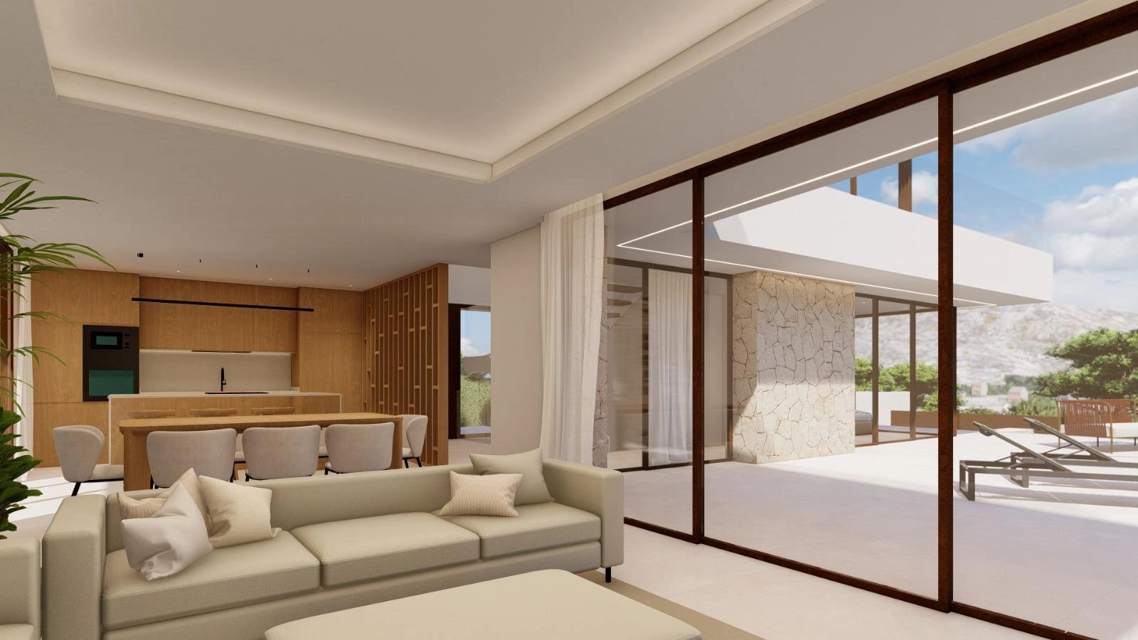 Villa en venta con piscina y vistas al mar en Jávea