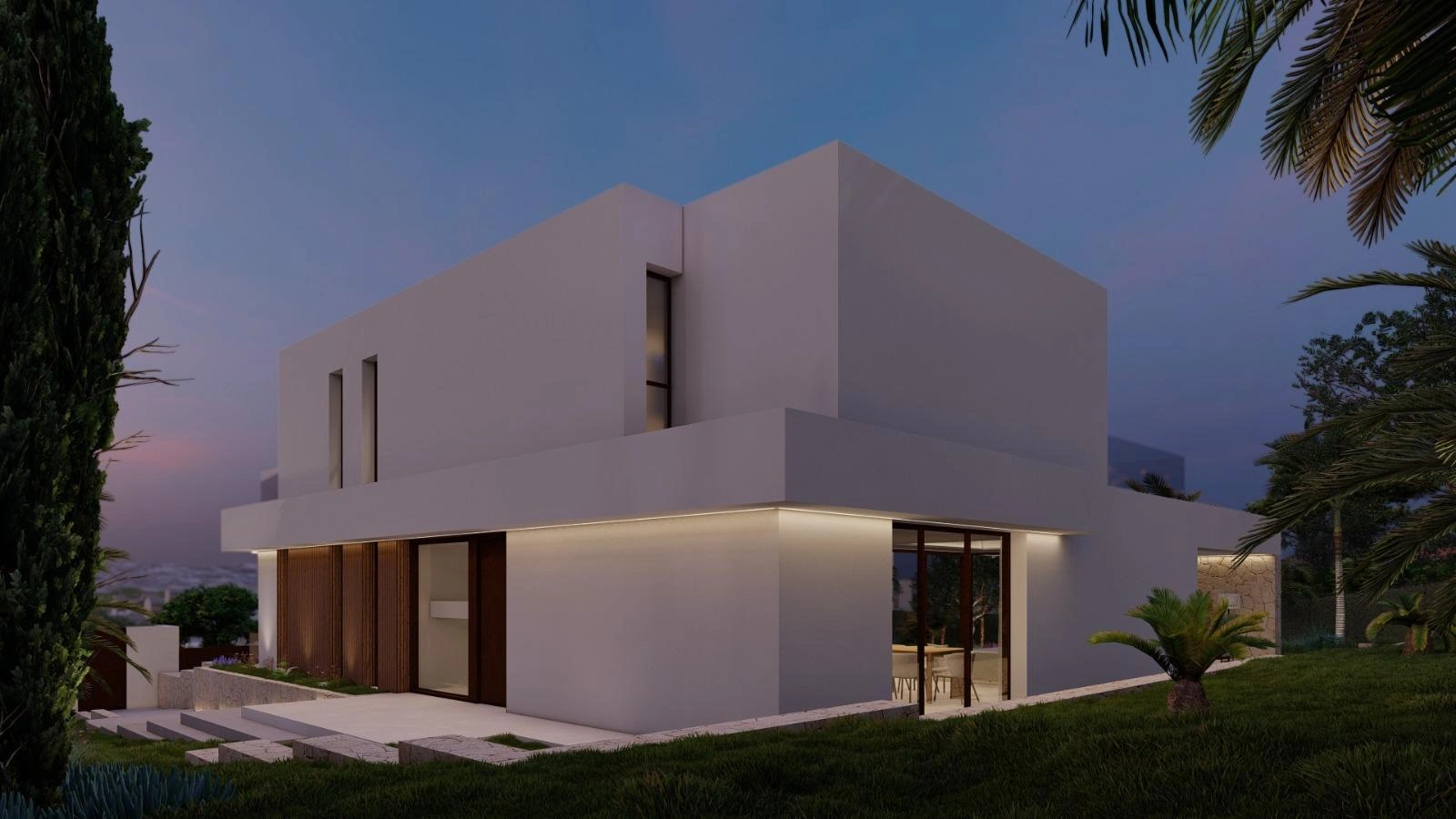 Villa en venta con piscina y vistas al mar en Jávea