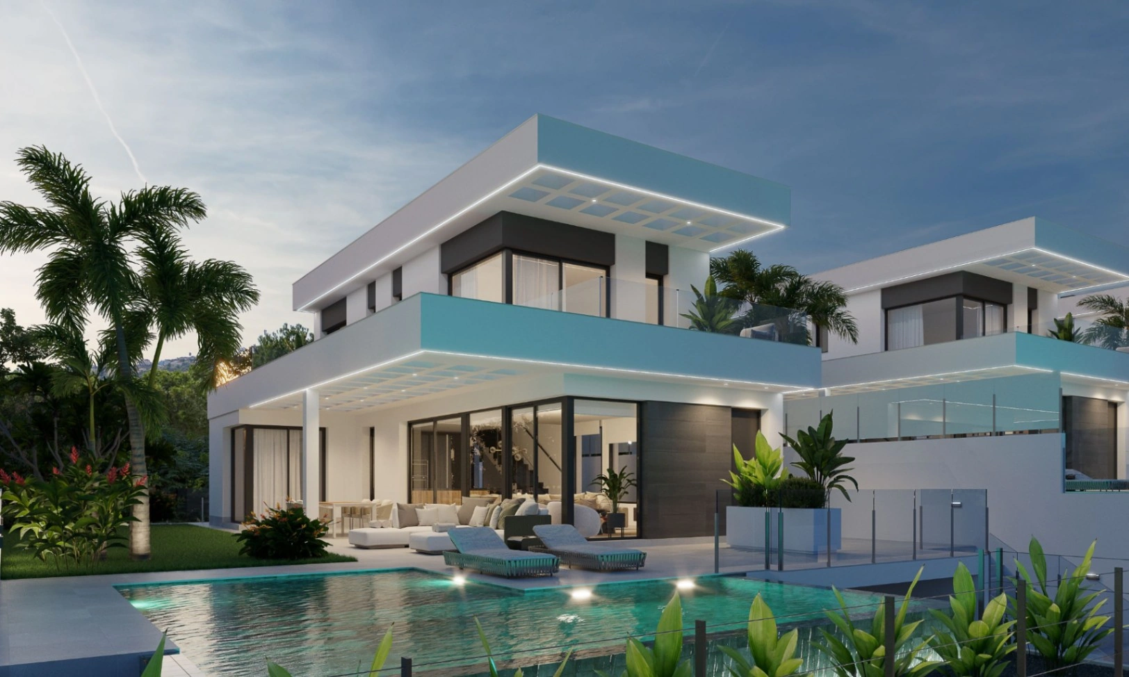 High quality modern villa with sea views in Benidorm