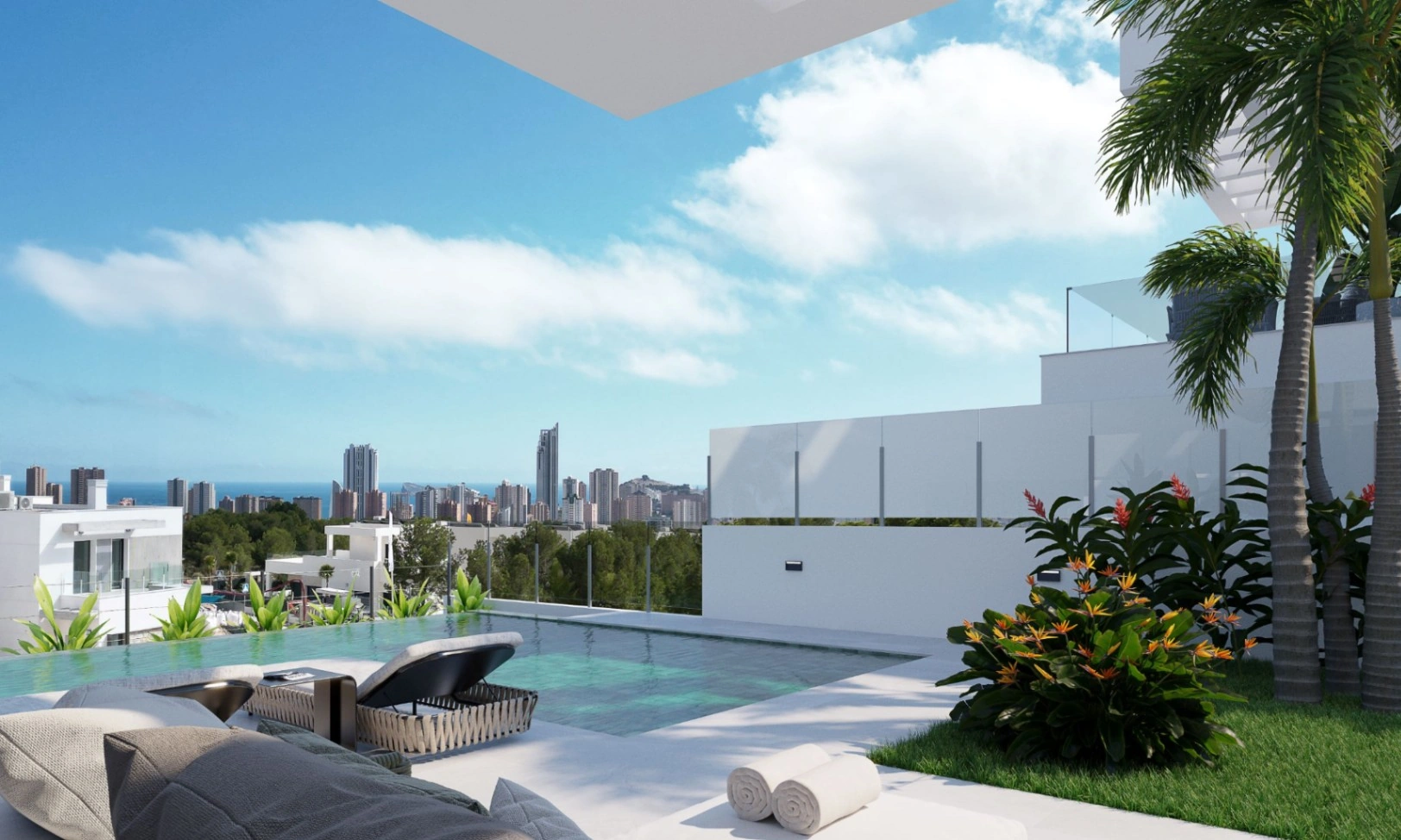 High quality modern villa with sea views in Benidorm
