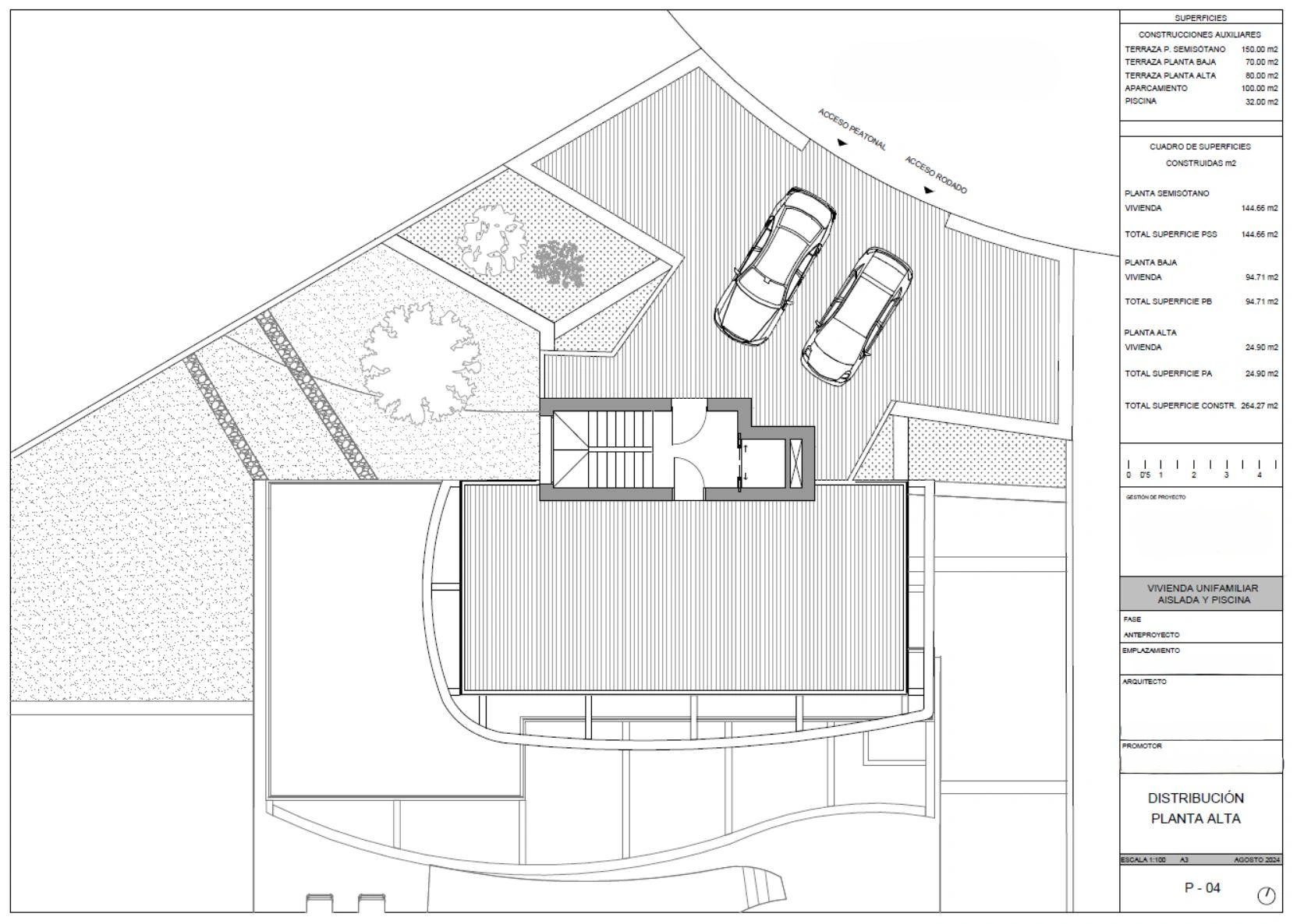 Villa design à Calpe avec orientation sud et vue sur la mer.