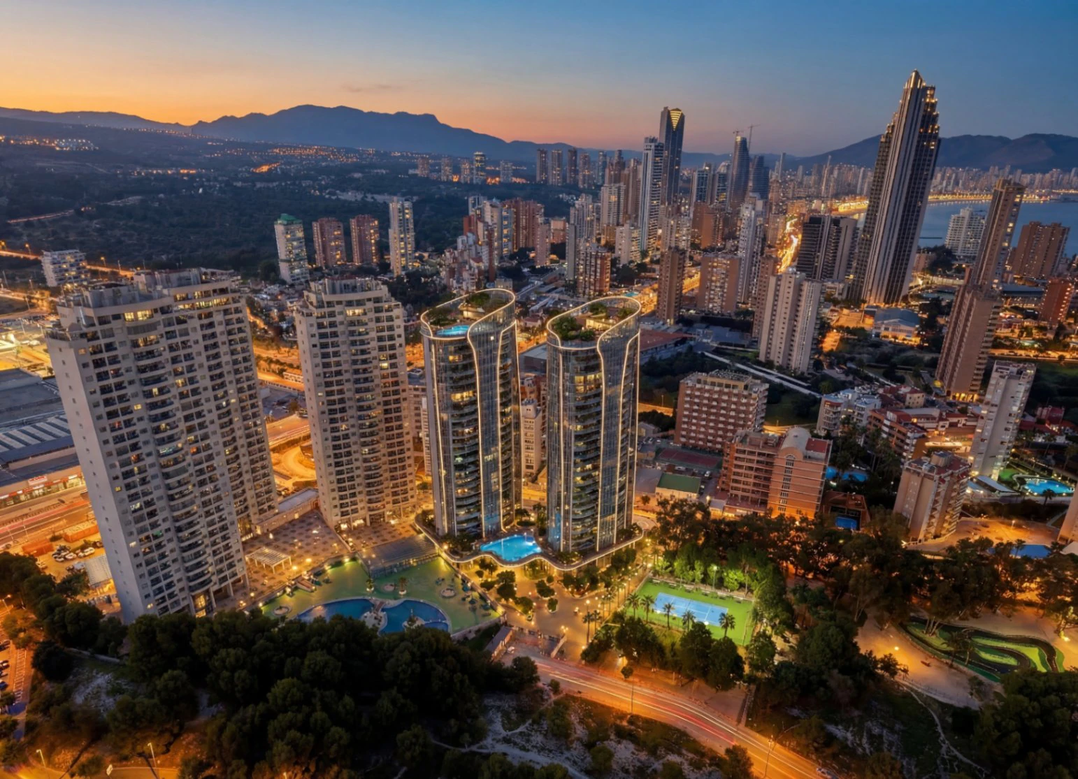 Modern appartement met 1 slaapkamer en terras in exclusieve wooncomplex in Benidorm