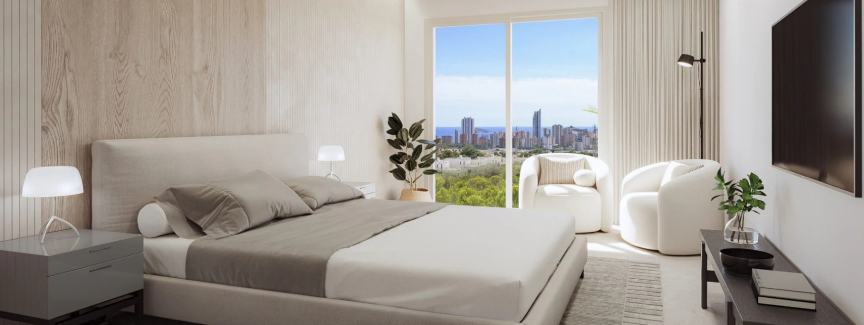 Apartamento en planta primera con amplia terraza en Sierra Cortina, Finestrat
