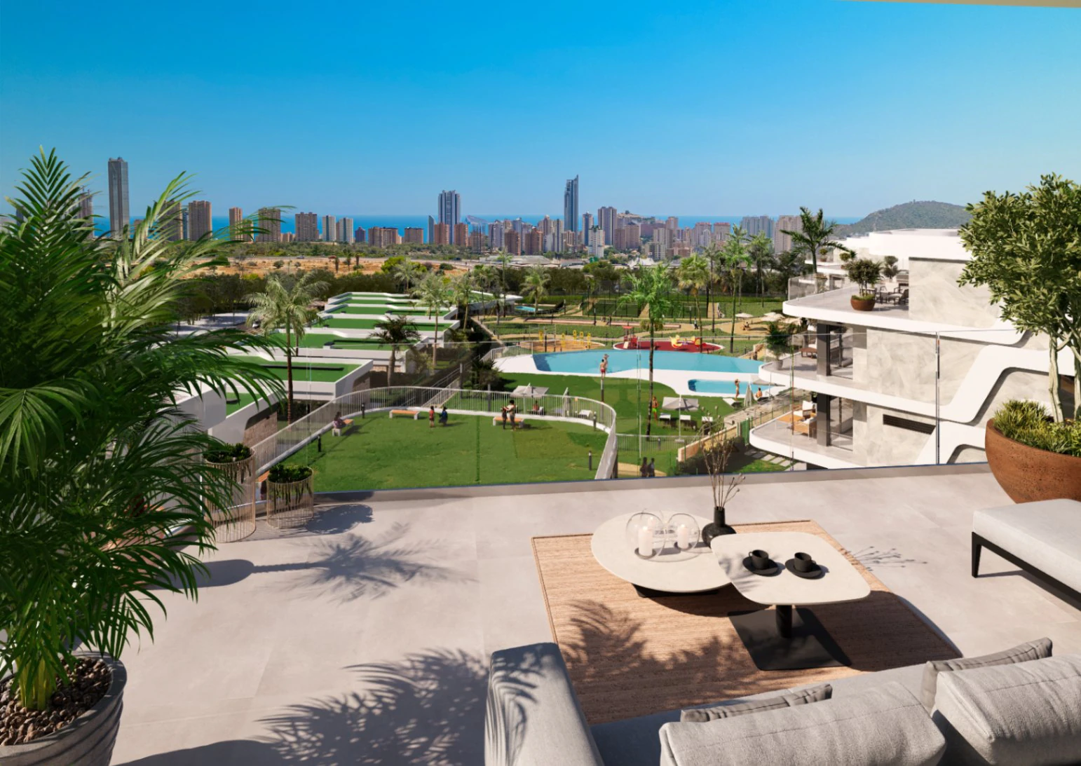 Apartamento de 3 dormitorios con vistas al mar en Sierra Cortina junto a Benidorm