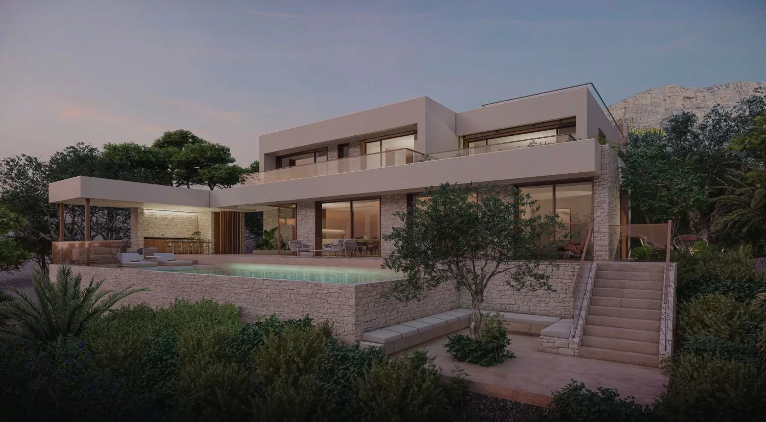 Exclusiva villa contemporánea con esencia mediterránea junto al Montgó, Jávea