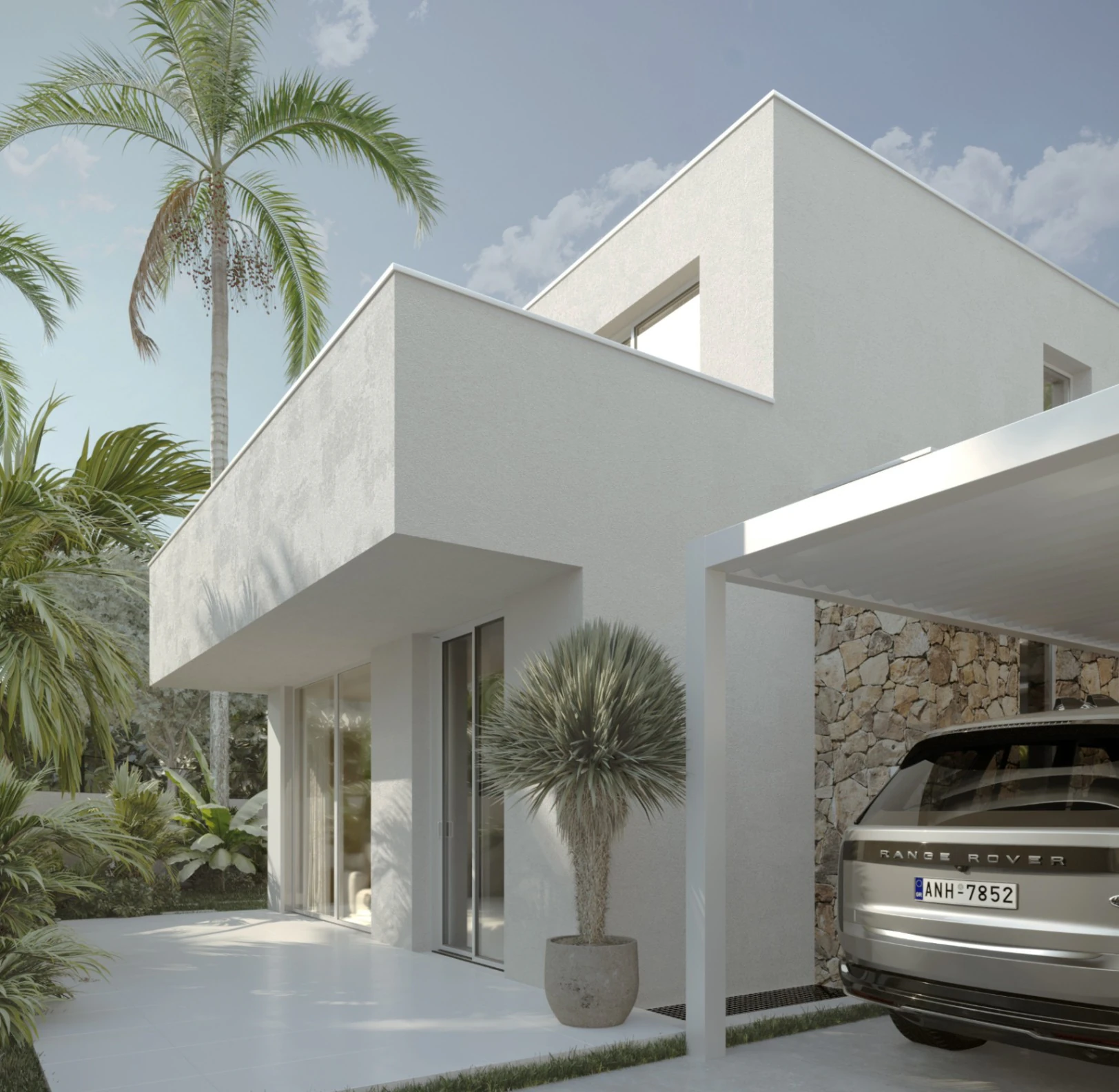 Moderne villa in Dénia binnen een privé gemeenschap met eigen zwembad.