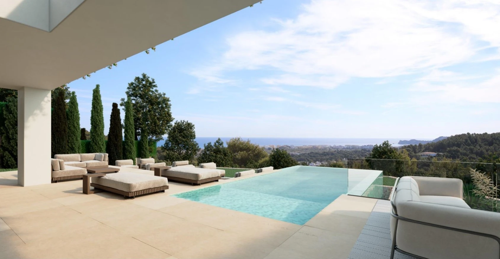 Espectacular villa moderna con orientación sur y vistas al mar en Javea