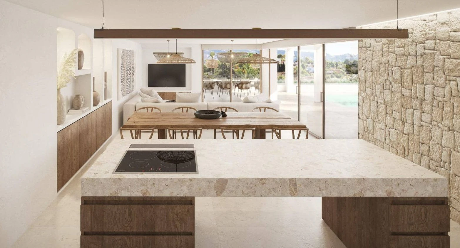 Villa de lujo con vistas al mar, piscina infinity y ascensor en Moraira