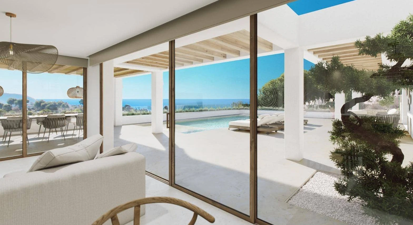 Villa de lujo con vistas al mar, piscina infinity y ascensor en Moraira