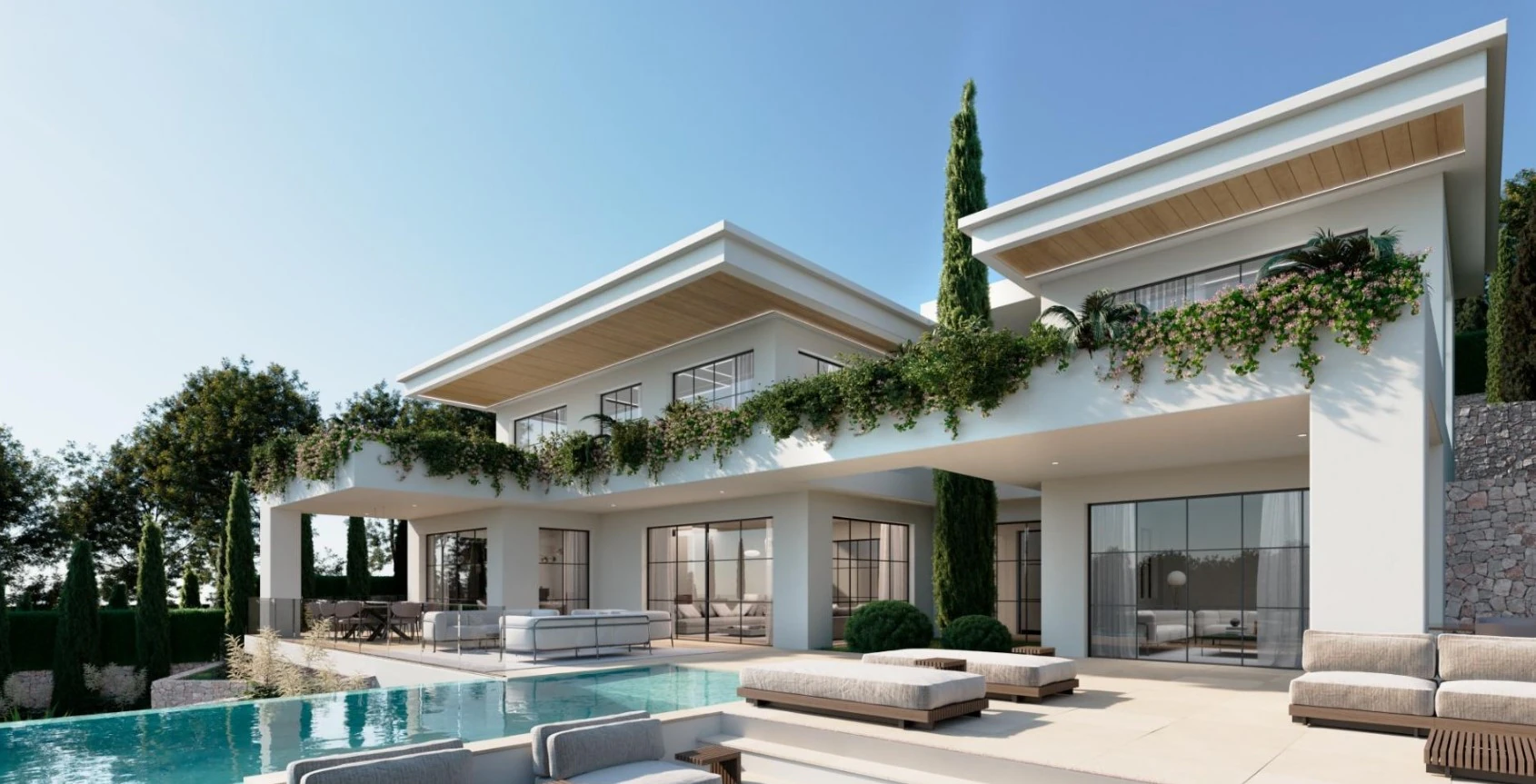 Espectacular villa moderna con orientación sur y vistas al mar en Javea