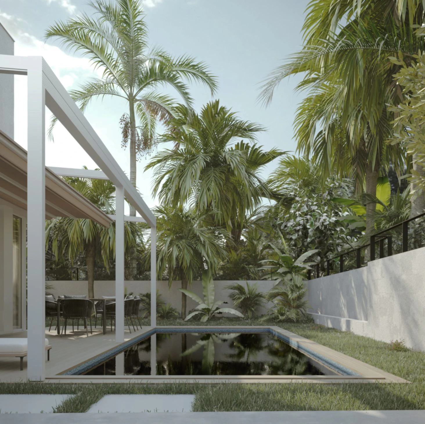 Moderne villa in Dénia binnen een privé gemeenschap met eigen zwembad.