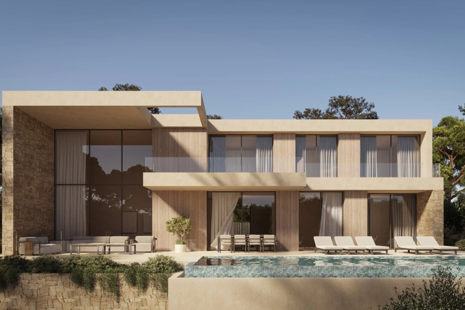 Villa de obra nueva en Moraira con diseño contemporáneo, vistas abiertas y piscina privada...