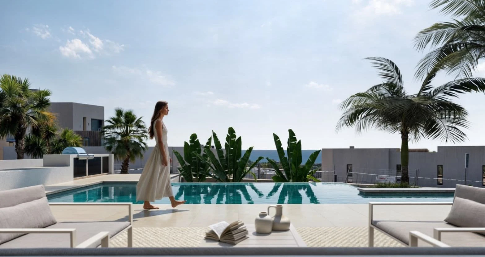 Villa de nueva construcción con vistas al mar y piscina infinita en Moraira