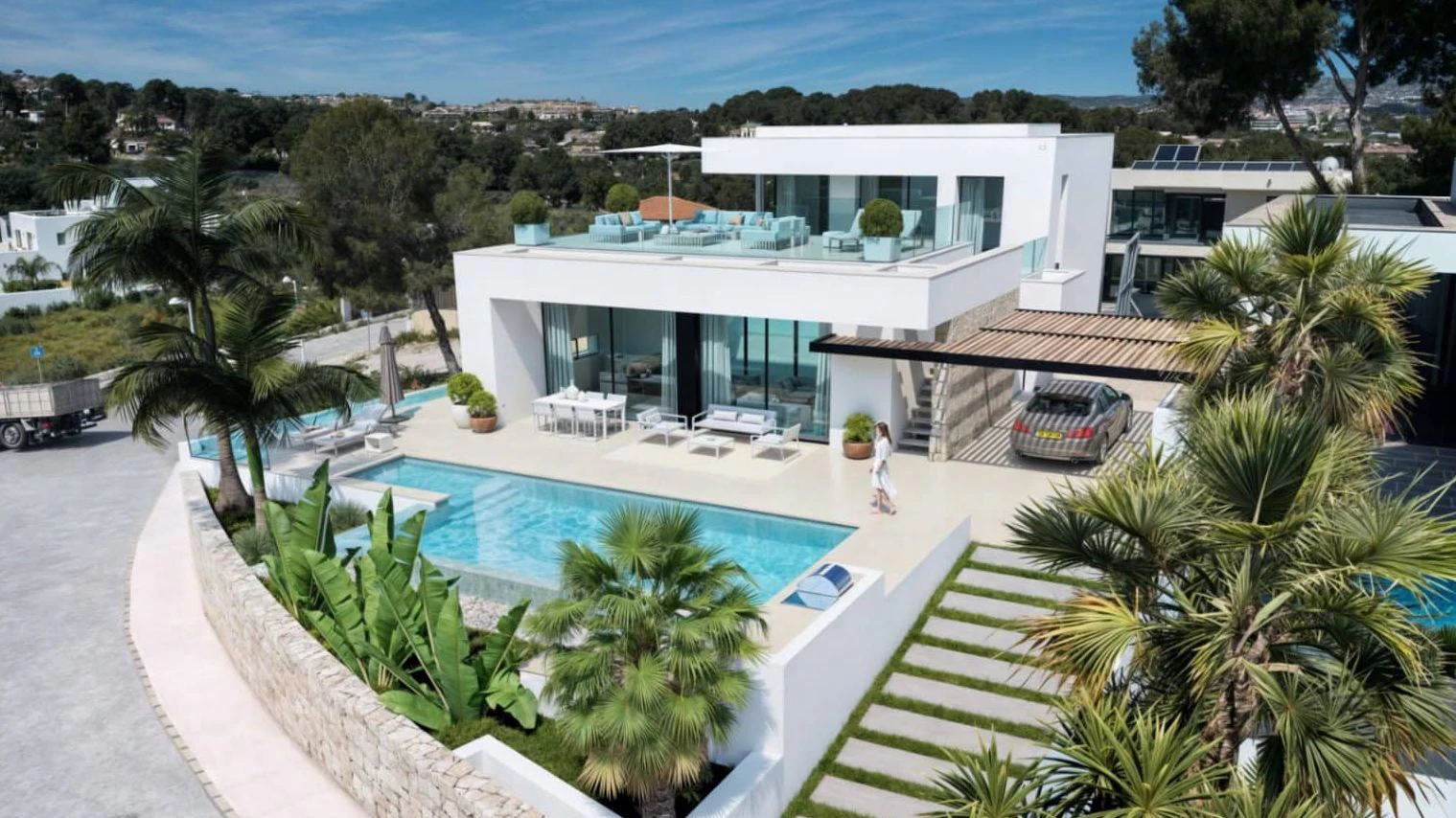 Villa de nueva construcción con vistas al mar y piscina infinita en Moraira...