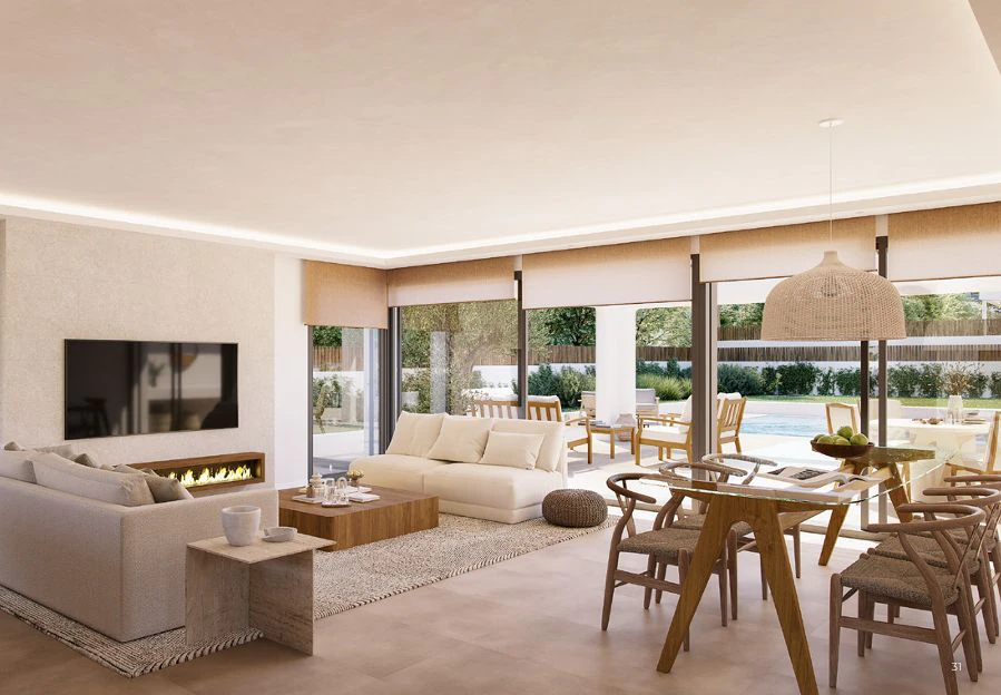 Villa de lujo de obra nueva en Les Rotes, Dénia, con piscina privada y amplio jardín