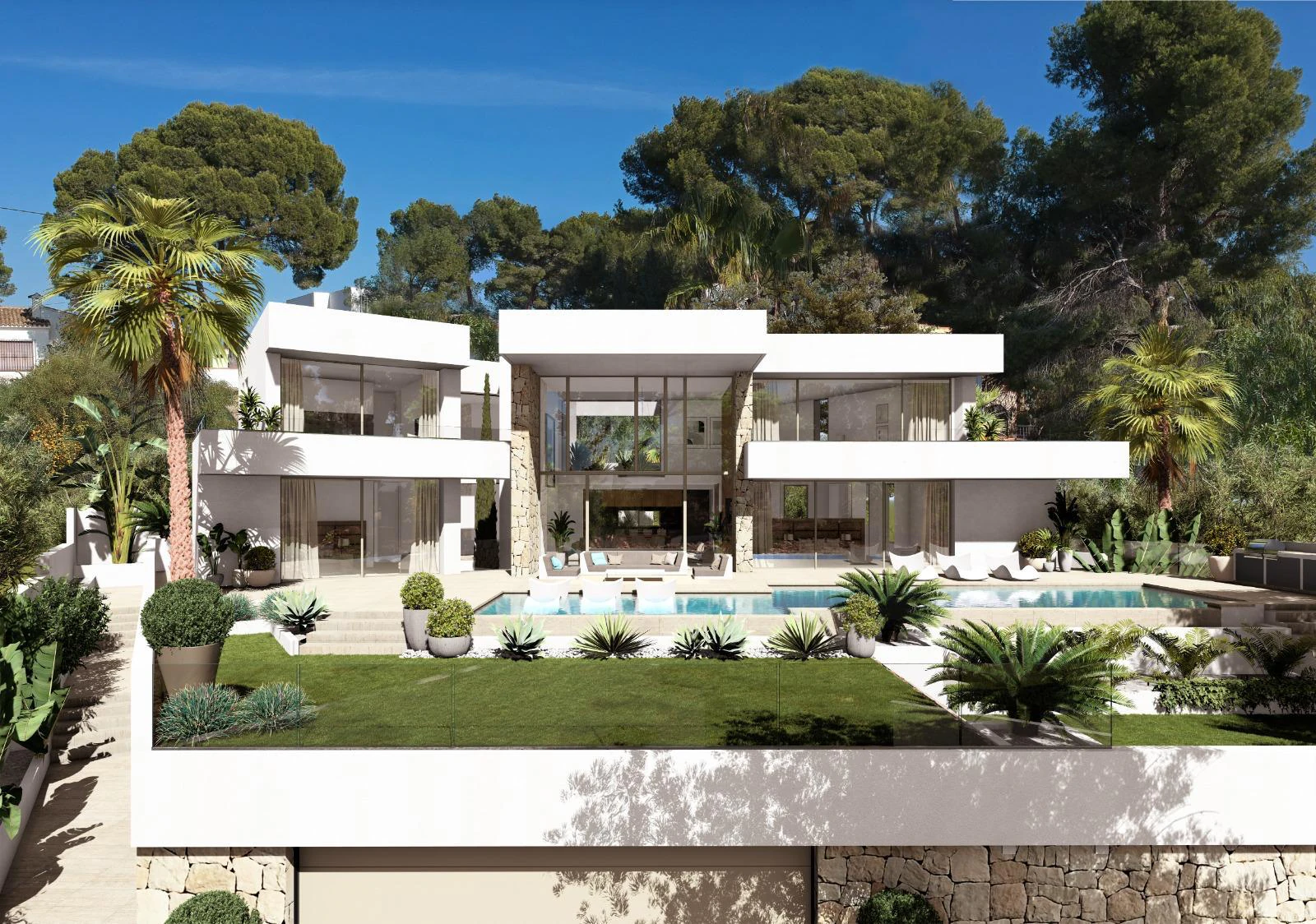 CBHN1143 - Villa de lujo de obra nueva en Moraira con vistas al mar, 5 suites, piscina infinity y diseño contemporáneo