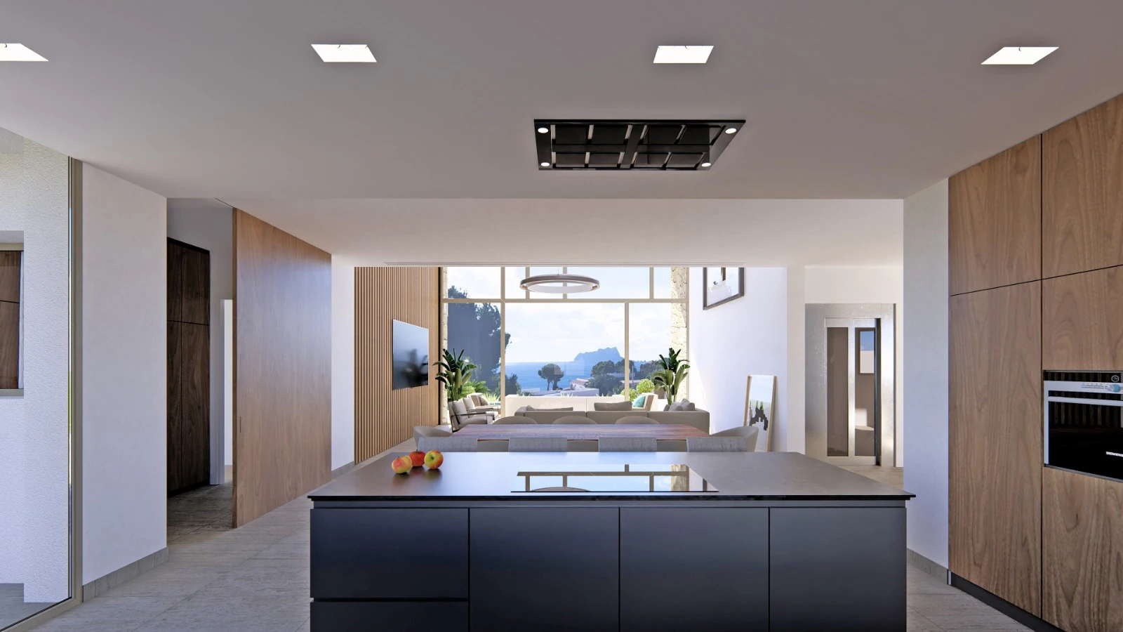 Luxe nieuwbouwvilla in Moraira met zeezicht, 5 suites, infinity zwembad en een eigentijds ontwerp.