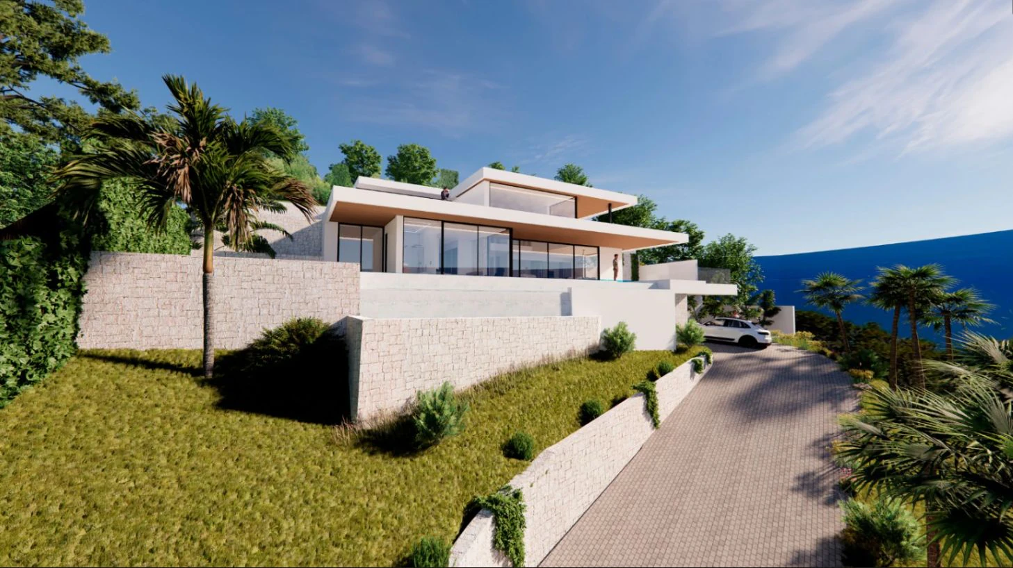 Villa de obra nueva con vistas al mar en venta en Sierra de Altea