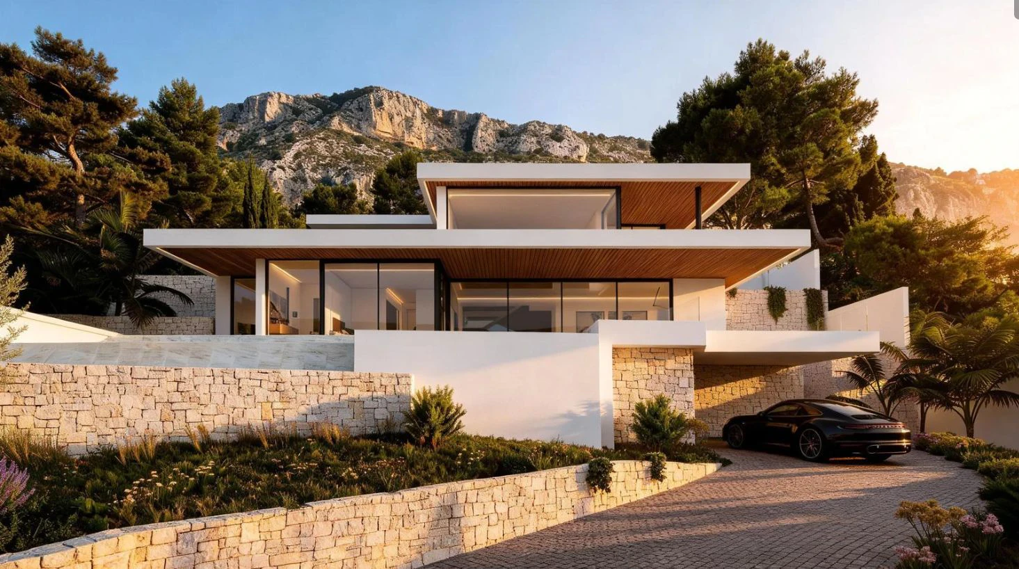 Villa de obra nueva con vistas al mar en venta en Sierra de Altea