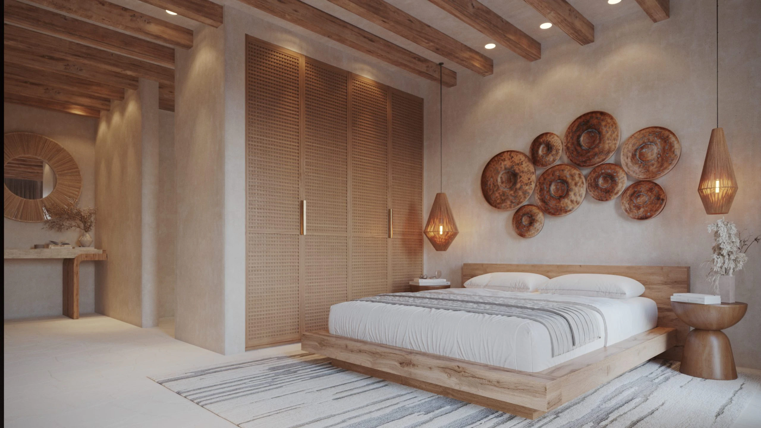 Villa mediterránea ibicenca reformada con vistas al Montgó en Jávea