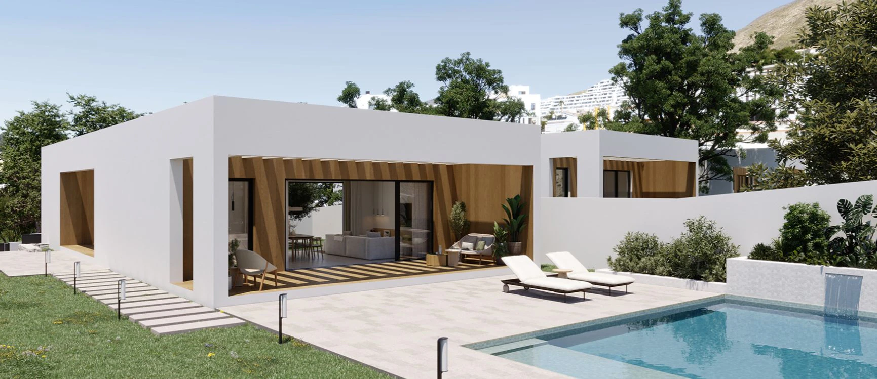 CBHN0942 - Moderne villa met één verdieping, een binnenpatio en een privézwembad