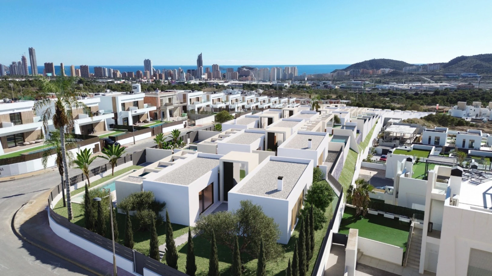 Villa independiente de una sola planta con diseño mediterráneo contemporáneo cerca de Benidorm