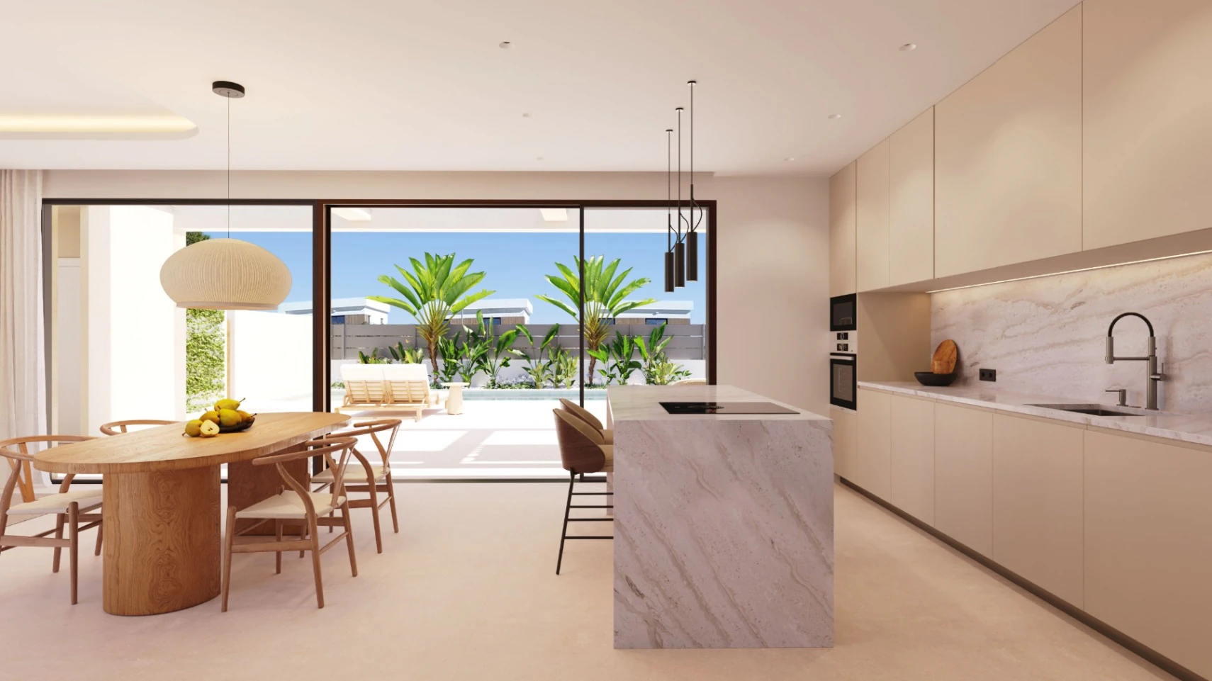 Villa independiente de una sola planta con diseño mediterráneo contemporáneo cerca de Benidorm