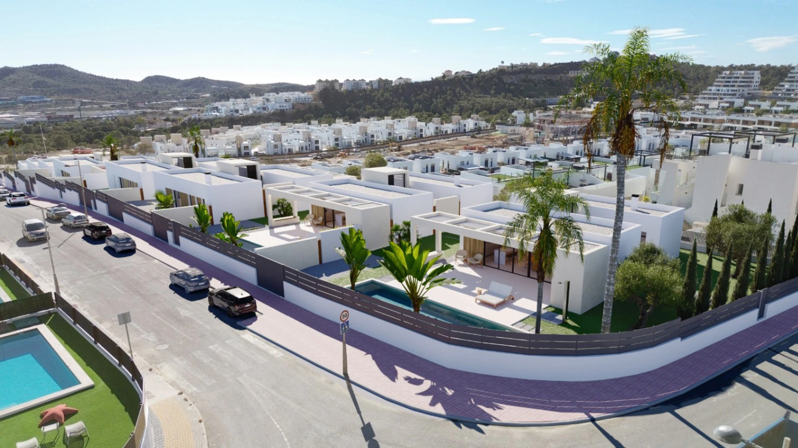 Villa independiente de una sola planta con diseño mediterráneo contemporáneo cerca de Benidorm