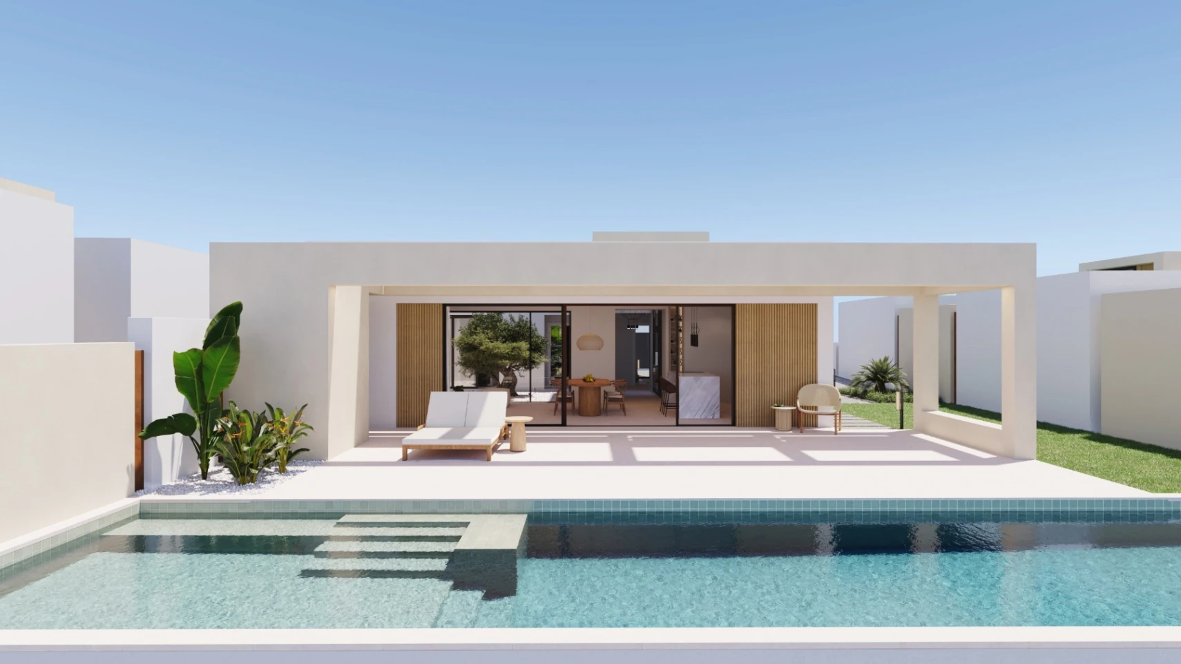 CBHN1304 - Villa independiente de una sola planta con diseño mediterráneo contemporáneo cerca de Benidorm