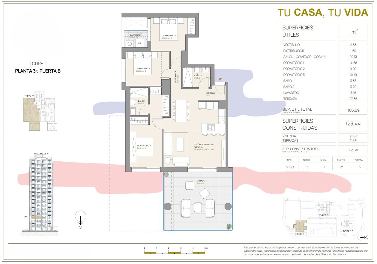 Exclusivo Apartamento de 3 Dormitorios en Calpe