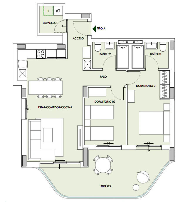 Apartamento en Calpe de 3 dormitorios