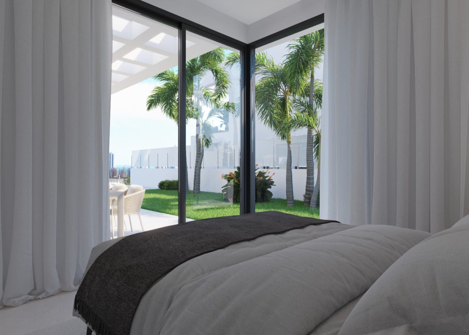 Se vende villa de lujo con vistas al mar en complejo de 12 villas independientes en Finestrat