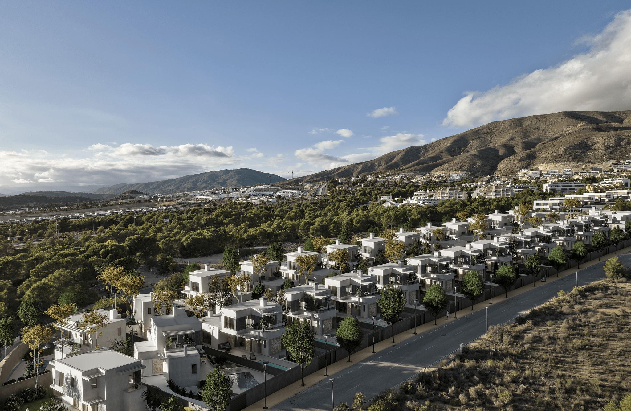 Residencial de obra nueva de villas de lujo en Finestrat