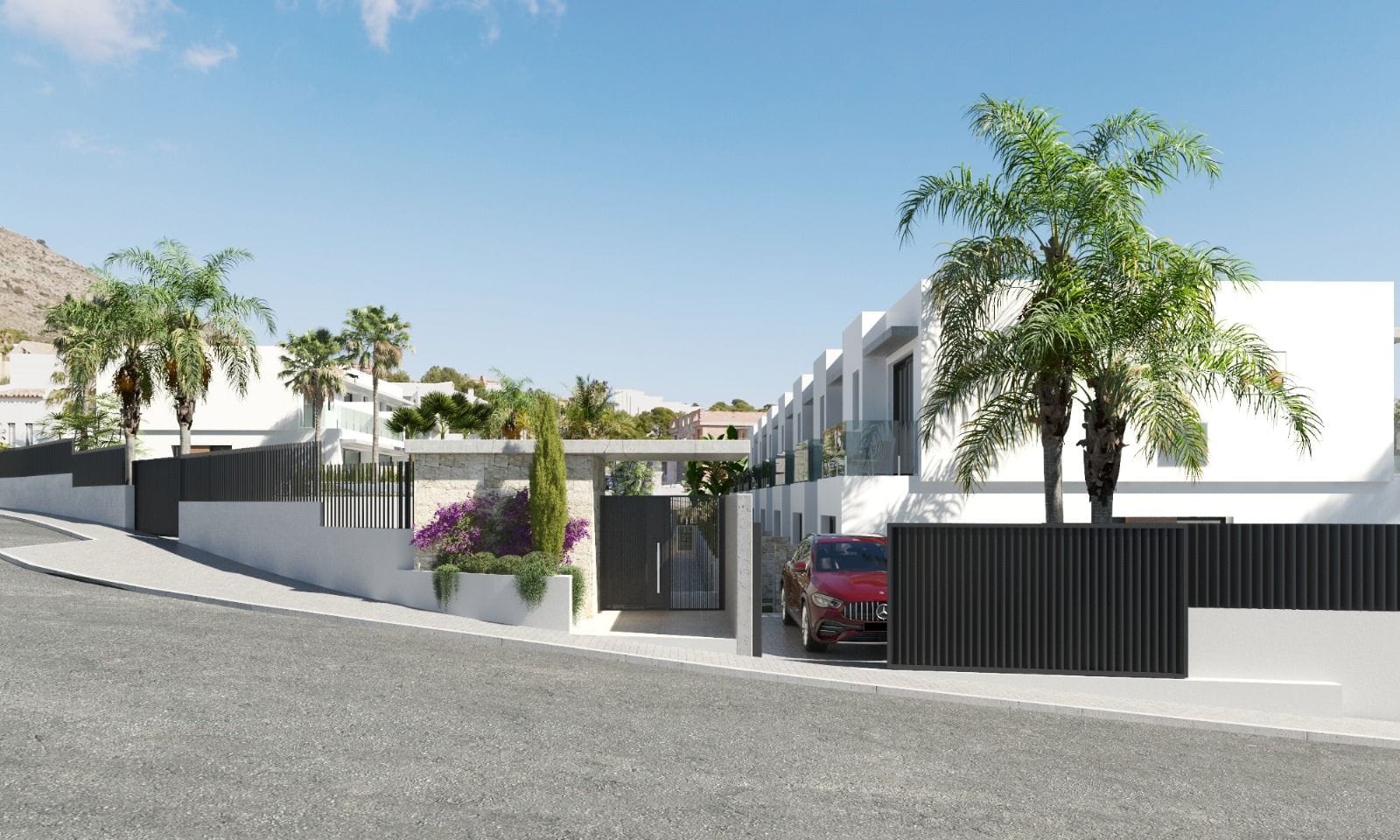 EN VENTA:  ADOSADOS DE OBRA NUEVA EN FINESTRAT A 3KM DEL MAR