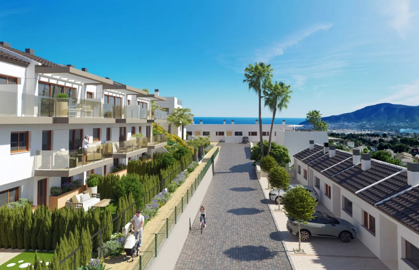 COMPLEJO DE 28 VIVIENDAS EN LA NUCIA CON VISTAS AL MAR