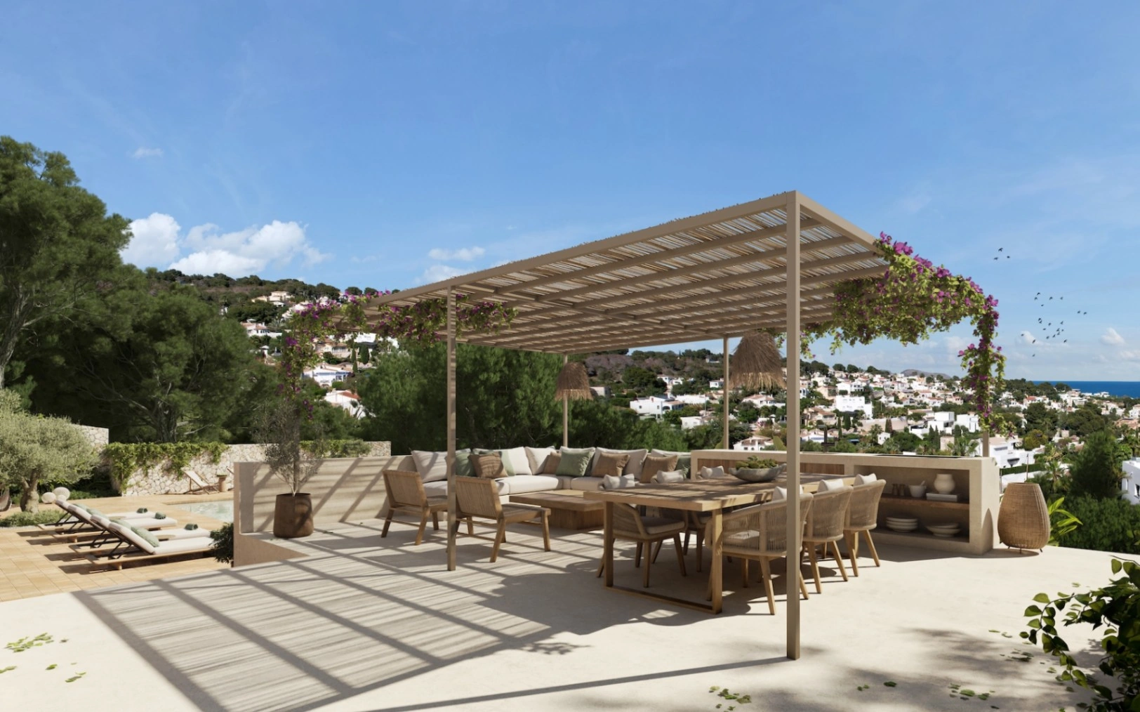 Villa mediterránea con diseño elegante y armonía entre interior y exterior en Calpe